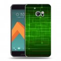 Дизайнерский пластиковый чехол для HTC 10 Абстракции Сетка