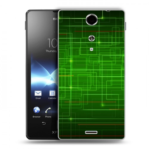 Дизайнерский пластиковый чехол для Sony Xperia TX Абстракции Сетка