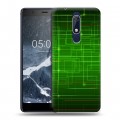 Дизайнерский пластиковый чехол для Nokia 5.1 Абстракции Сетка