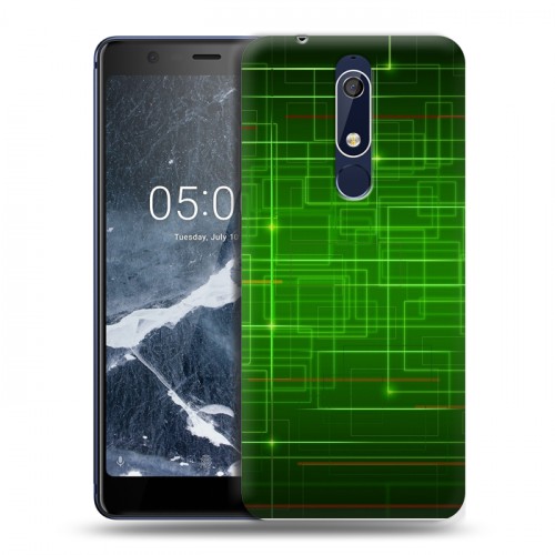 Дизайнерский пластиковый чехол для Nokia 5.1 Абстракции Сетка