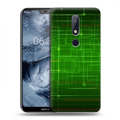 Дизайнерский пластиковый чехол для Nokia 6.1 Plus Абстракции Сетка