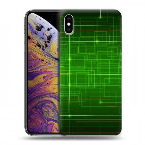 Дизайнерский силиконовый чехол для Iphone Xs Max Абстракции Сетка