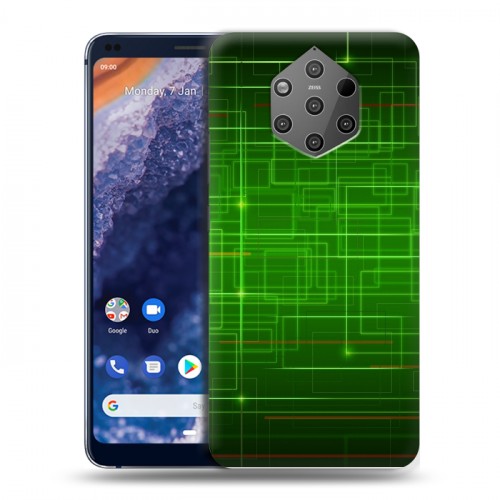 Дизайнерский силиконовый чехол для Nokia 9 PureView Абстракции Сетка