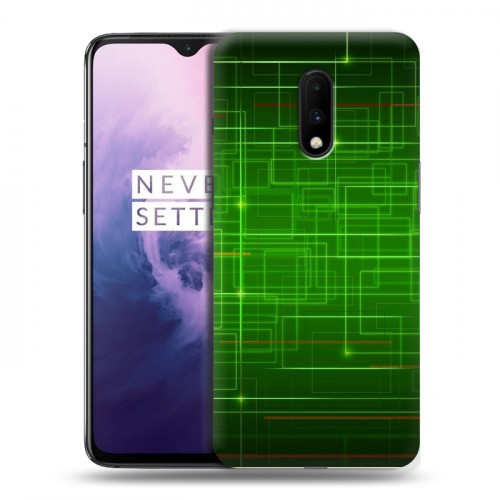 Дизайнерский пластиковый чехол для OnePlus 7 Абстракции Сетка