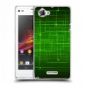 Дизайнерский пластиковый чехол для Sony Xperia L Абстракции Сетка