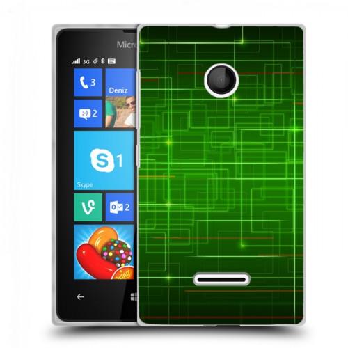 Дизайнерский пластиковый чехол для Microsoft Lumia 435 Абстракции Сетка