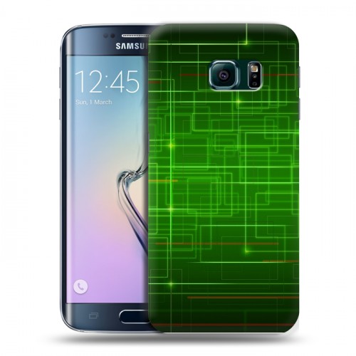 Дизайнерский пластиковый чехол для Samsung Galaxy S6 Edge Абстракции Сетка
