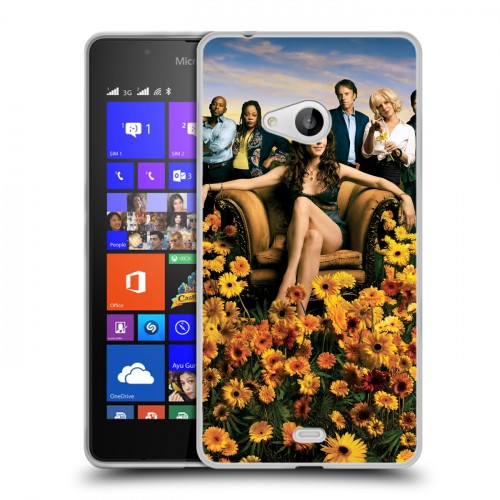 Дизайнерский пластиковый чехол для Microsoft Lumia 540 weeds