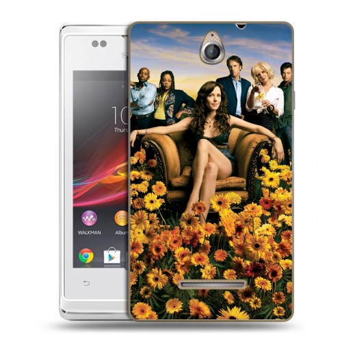 Дизайнерский пластиковый чехол для Sony Xperia E weeds