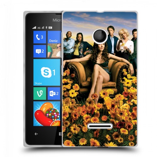 Дизайнерский пластиковый чехол для Microsoft Lumia 435 weeds