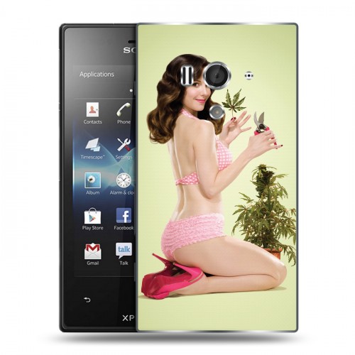 Дизайнерский пластиковый чехол для Sony Xperia acro S weeds