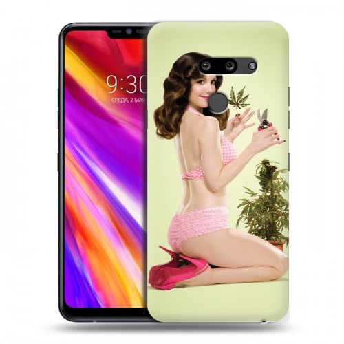 Дизайнерский пластиковый чехол для LG G8 ThinQ weeds