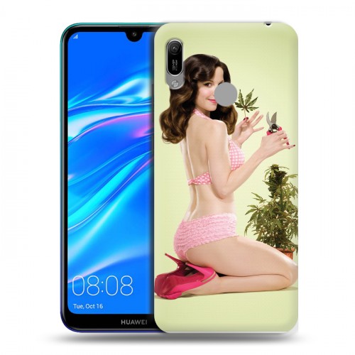 Дизайнерский пластиковый чехол для Huawei Y6 (2019) weeds