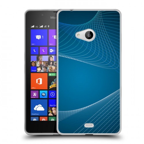 Дизайнерский пластиковый чехол для Microsoft Lumia 540 Абстракции Сетка