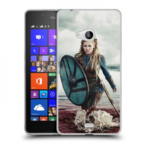 Дизайнерский пластиковый чехол для Microsoft Lumia 540 викинги