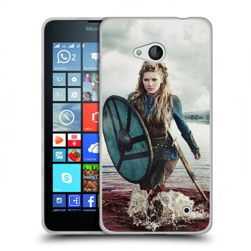 Дизайнерский пластиковый чехол для Microsoft Lumia 640 викинги