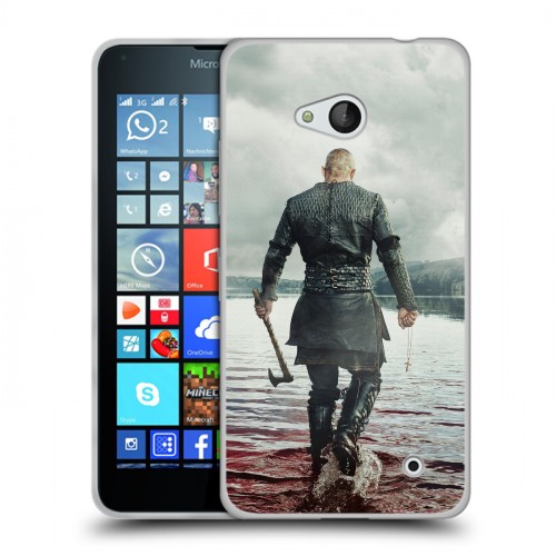 Дизайнерский пластиковый чехол для Microsoft Lumia 640 викинги