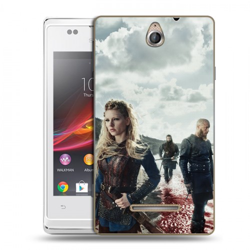 Дизайнерский пластиковый чехол для Sony Xperia E викинги