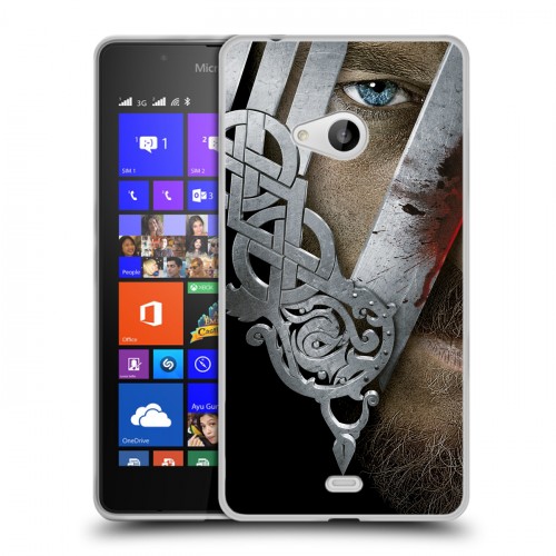 Дизайнерский пластиковый чехол для Microsoft Lumia 540 викинги