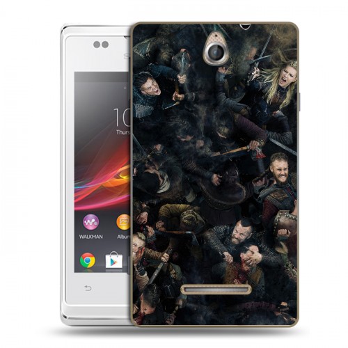 Дизайнерский пластиковый чехол для Sony Xperia E викинги