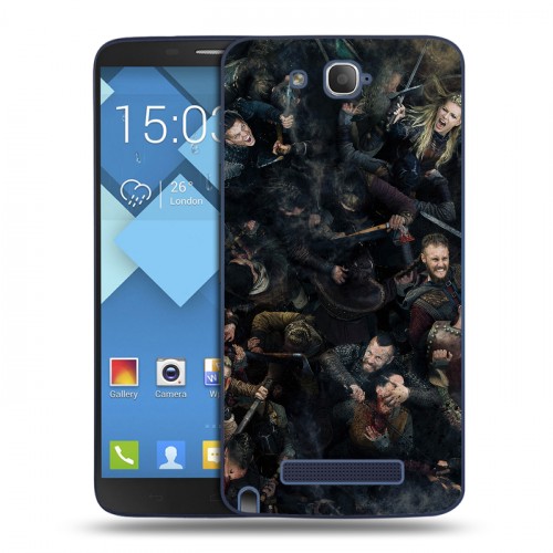 Дизайнерский пластиковый чехол для Alcatel One Touch Hero викинги