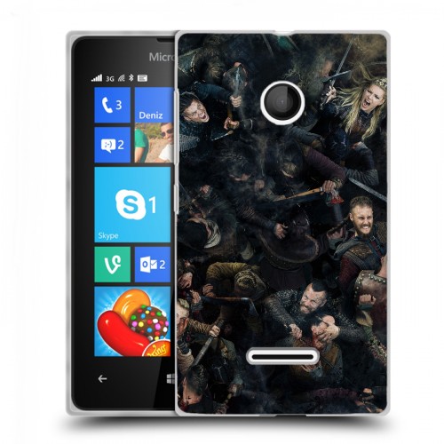 Дизайнерский пластиковый чехол для Microsoft Lumia 435 викинги