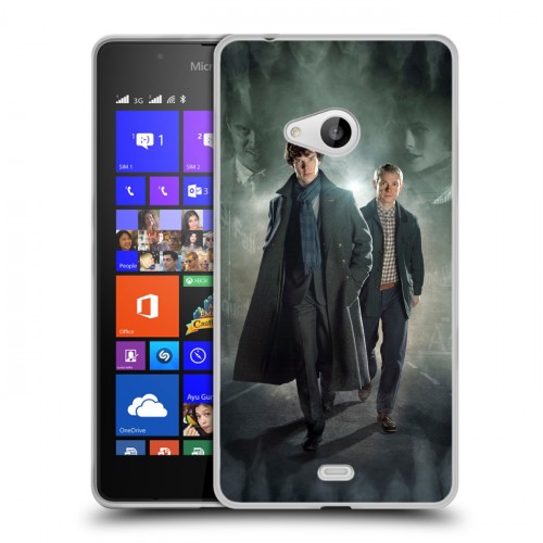 Дизайнерский пластиковый чехол для Microsoft Lumia 540 шерлок