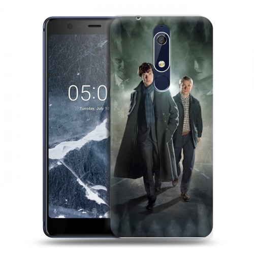 Дизайнерский пластиковый чехол для Nokia 5.1 шерлок