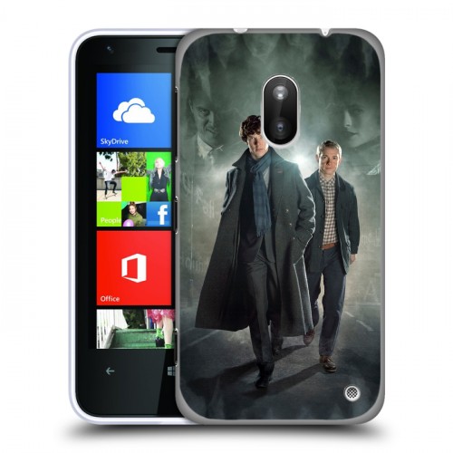 Дизайнерский пластиковый чехол для Nokia Lumia 620 шерлок