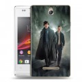 Дизайнерский силиконовый чехол для Sony Xperia E шерлок