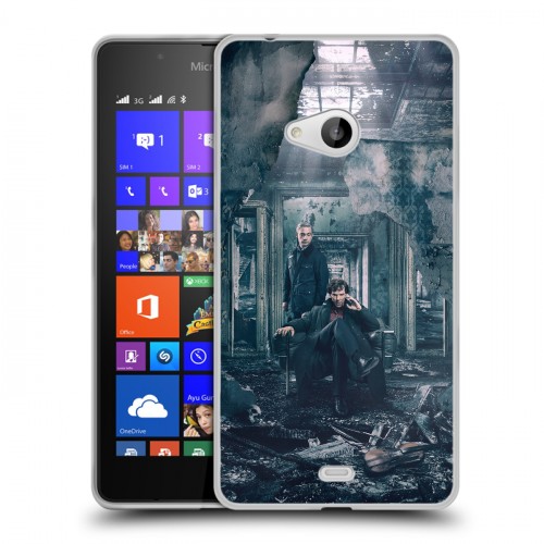 Дизайнерский пластиковый чехол для Microsoft Lumia 540 шерлок