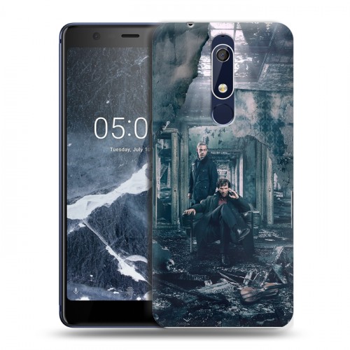 Дизайнерский пластиковый чехол для Nokia 5.1 шерлок