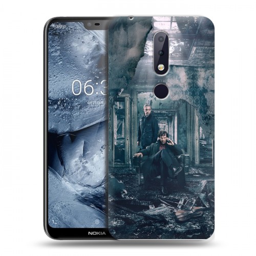 Дизайнерский силиконовый чехол для Nokia 6.1 Plus шерлок