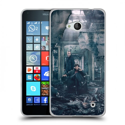 Дизайнерский пластиковый чехол для Microsoft Lumia 640 шерлок