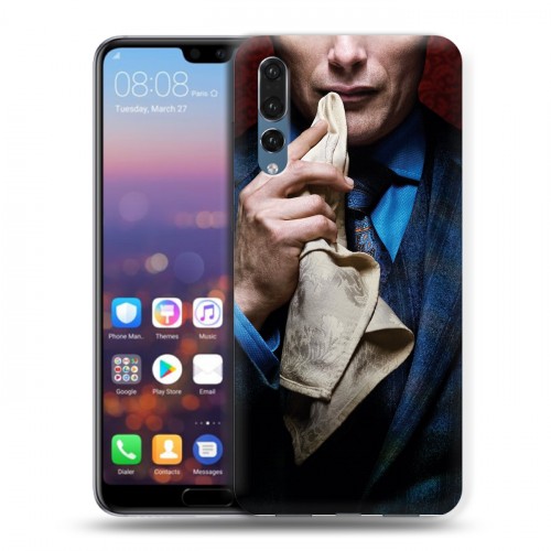 Дизайнерский силиконовый с усиленными углами чехол для Huawei P20 Pro ганнибал