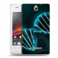 Дизайнерский пластиковый чехол для Sony Xperia E Абстракции Спираль