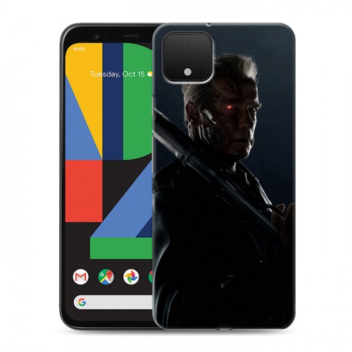 Дизайнерский пластиковый чехол для Google Pixel 4 терминатор