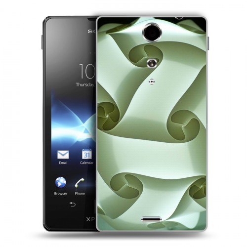 Дизайнерский пластиковый чехол для Sony Xperia TX Абстракции Спираль