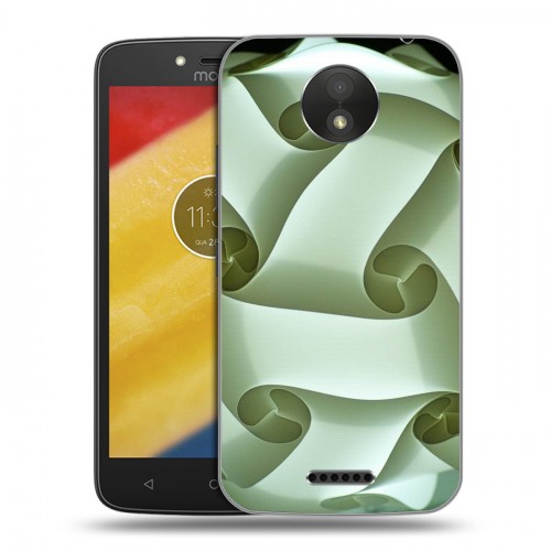 Дизайнерский пластиковый чехол для Motorola Moto C Plus Абстракции Спираль