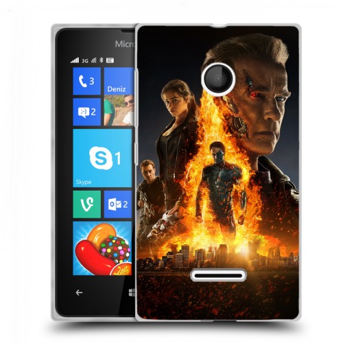 Дизайнерский пластиковый чехол для Microsoft Lumia 435 терминатор