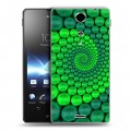 Дизайнерский пластиковый чехол для Sony Xperia TX Абстракции Спираль