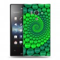 Дизайнерский пластиковый чехол для Sony Xperia acro S Абстракции Спираль