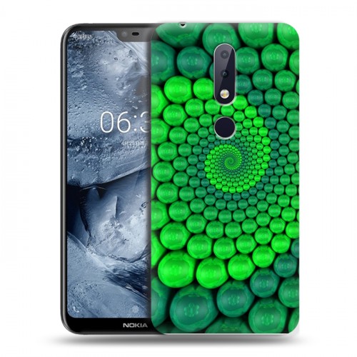 Дизайнерский пластиковый чехол для Nokia 6.1 Plus Абстракции Спираль