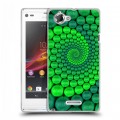 Дизайнерский пластиковый чехол для Sony Xperia L Абстракции Спираль