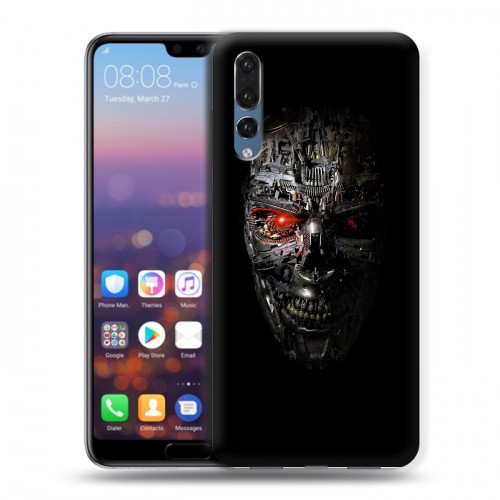 Дизайнерский пластиковый чехол для Huawei P20 Pro терминатор