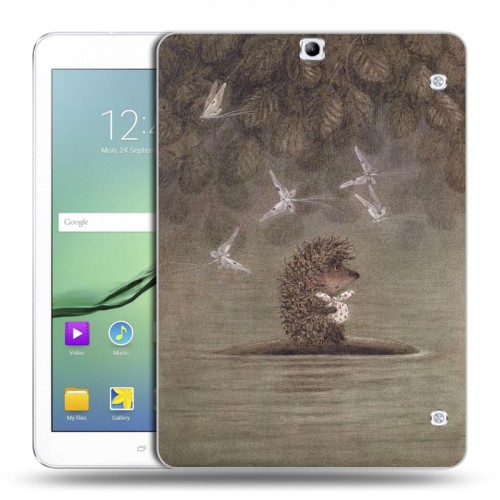 Дизайнерский силиконовый чехол для Samsung Galaxy Tab S2 9.7 ежик в тумане