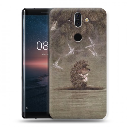 Дизайнерский силиконовый чехол для Nokia 8 Sirocco ежик в тумане