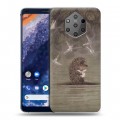 Дизайнерский силиконовый чехол для Nokia 9 PureView ежик в тумане