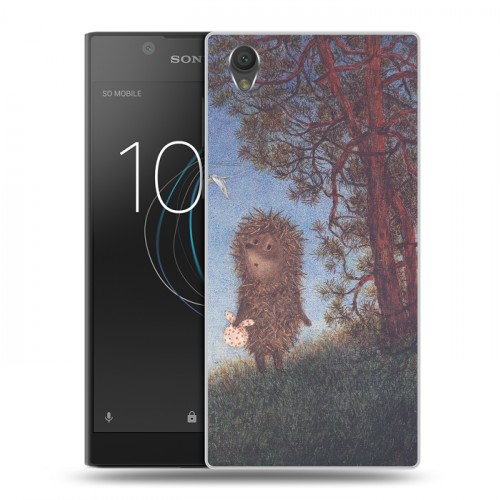 Дизайнерский пластиковый чехол для Sony Xperia L1 ежик в тумане