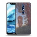 Дизайнерский силиконовый чехол для Nokia 5.1 Plus ежик в тумане